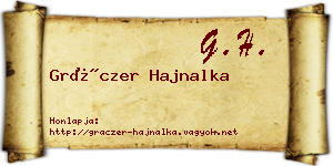 Gráczer Hajnalka névjegykártya